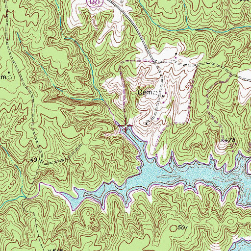Topographic Map of Franklin Spring, NC