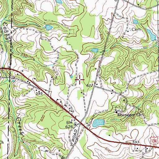 Topographic Map of Oak View School (historical), NC