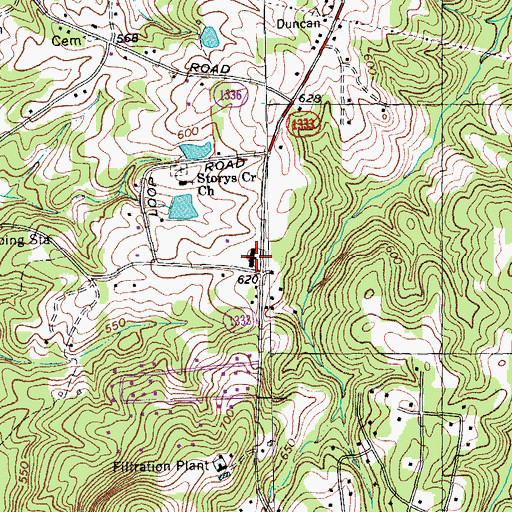 Topographic Map of Person County Farm (historical), NC