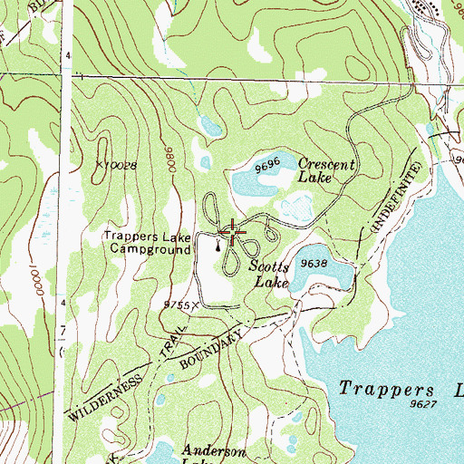Topographic Map of Trapline Campground, CO