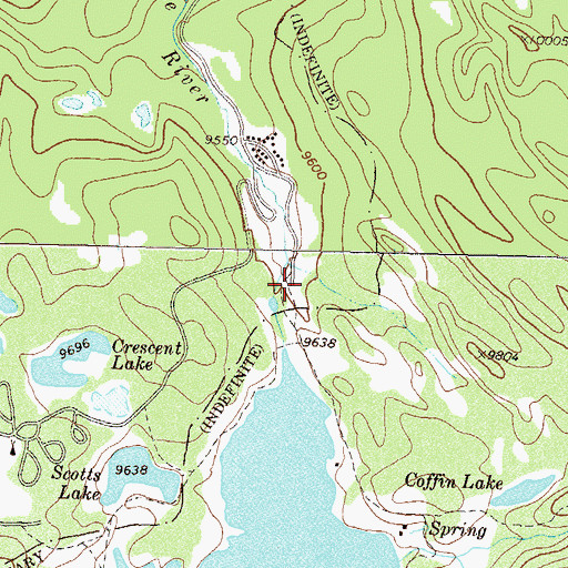 Topographic Map of Trappers Outlet Trailhead, CO