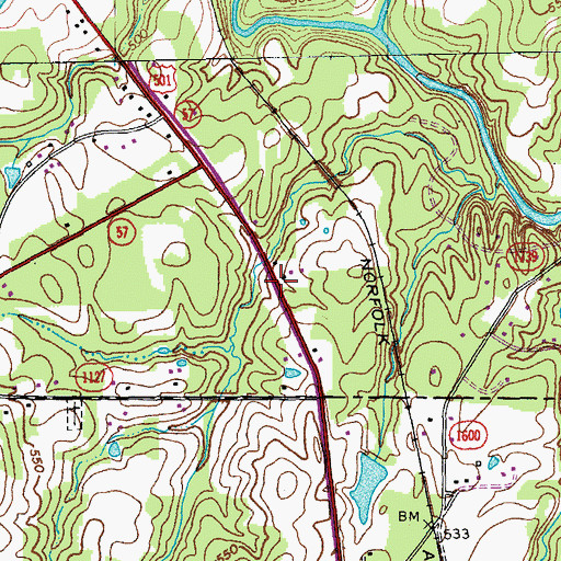 Topographic Map of Blaylocks Store (historical), NC