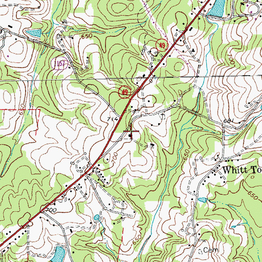 Topographic Map of Warrens Grove School (historical), NC
