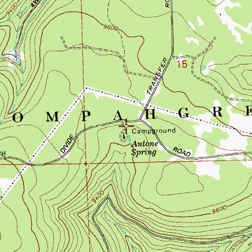 Topographic Map of Antone Spring Campground, CO