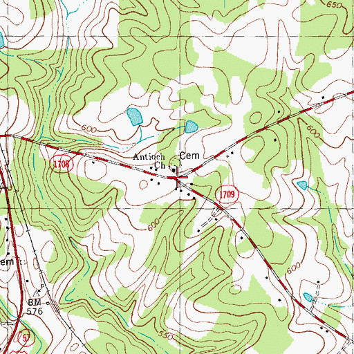 Topographic Map of Ai, NC