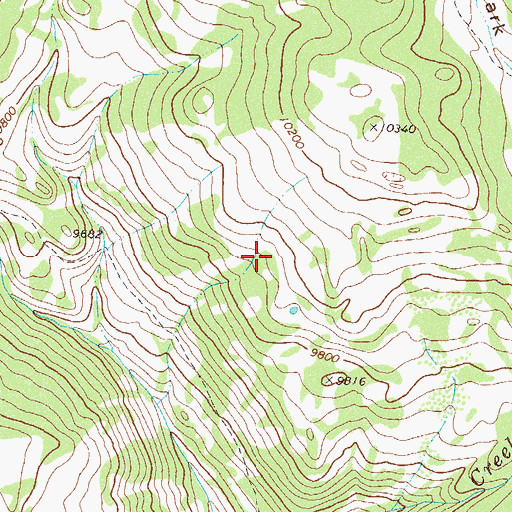 Topographic Map of Lost Lakes - Pagoda Trailhead, CO