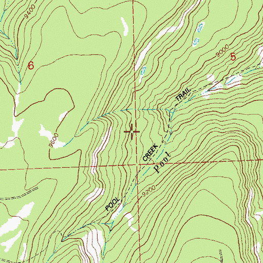 Topographic Map of Pool Creek Trail, CO