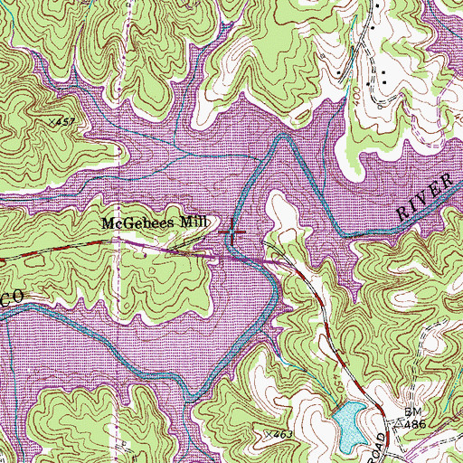 Topographic Map of Woodburn Post Office (historical), NC