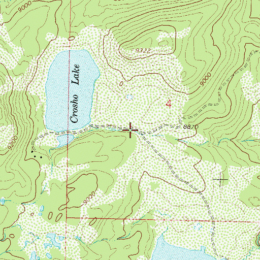 Topographic Map of Crosho Inlet Rossi Bypass, CO