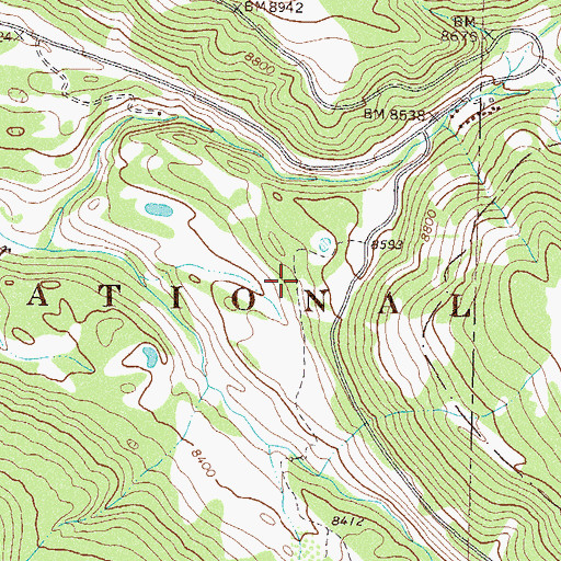 Topographic Map of Mirror Lake Trailhead, CO