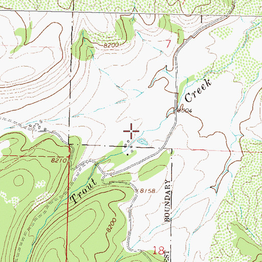 Topographic Map of Trout Creek School Ditch, CO