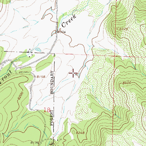 Topographic Map of Trout Creek Ditch, CO