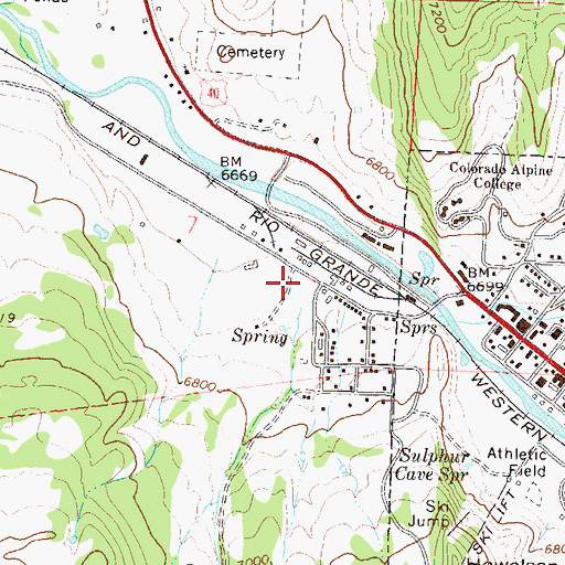 Topographic Map of Site Two Forest Service Facility, CO