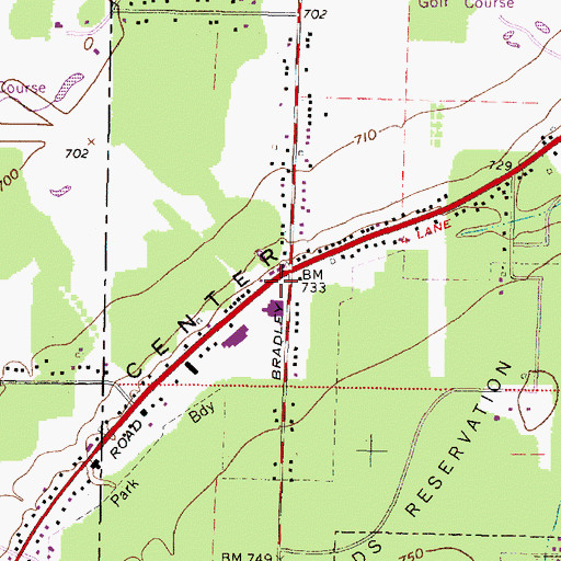 Topographic Map of Bement Post Office (historical), OH