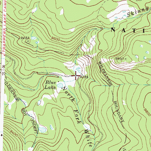 Topographic Map of Skinny Fish Trailhead, CO