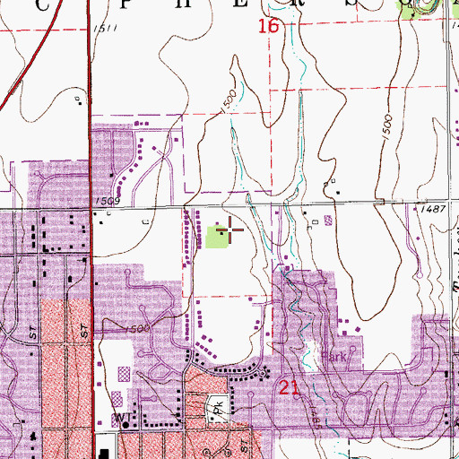 Topographic Map of Saint Josephs Roman Catholic Church, KS