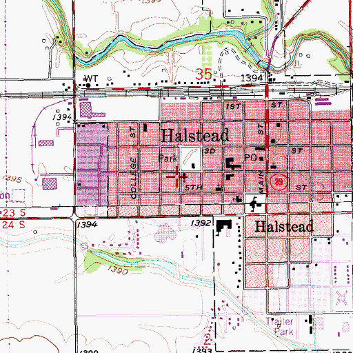 Topographic Map of First Mennonite Church, KS