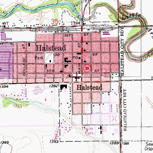 Topographic Map of Kansas Learning Center For Health, KS