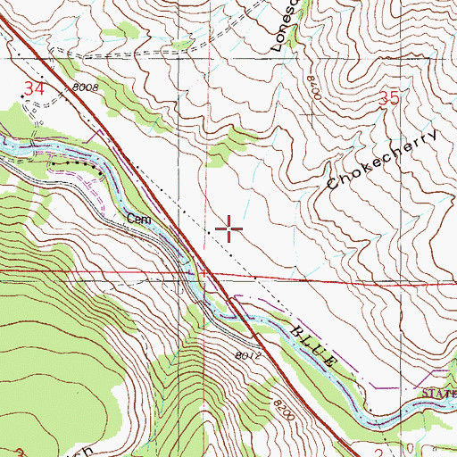 Topographic Map of Lonesome Gulch, CO