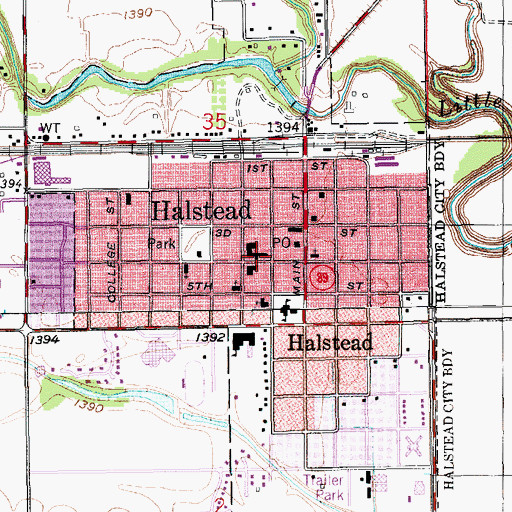 Topographic Map of Hertzler Clinic, KS