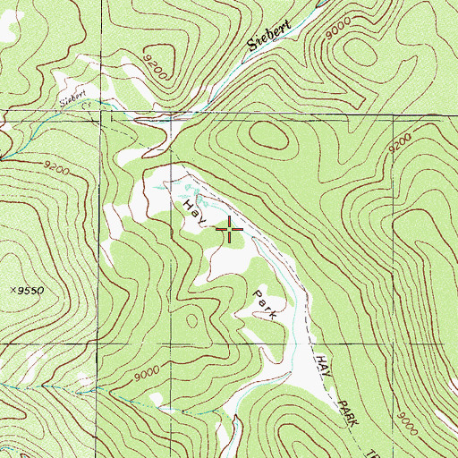 Topographic Map of Hay Park, CO