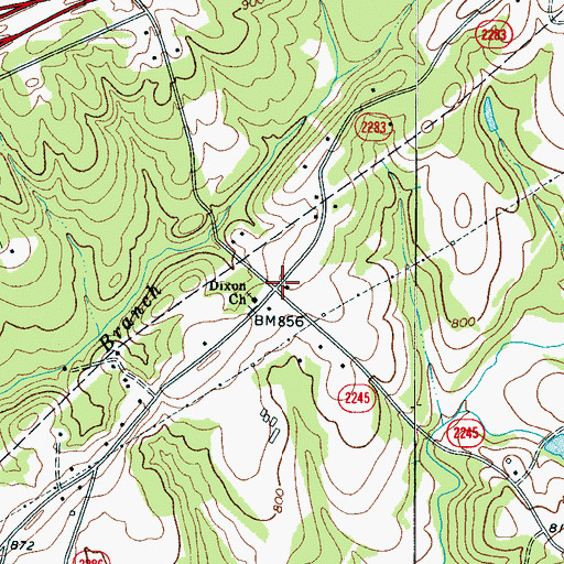 Topographic Map of Dixon, NC