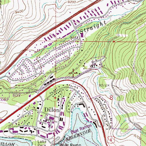 Topographic Map of Dillon Forest Service Facility, CO