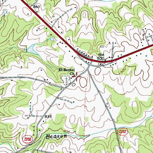 Topographic Map of White Plains Academy (historical), NC