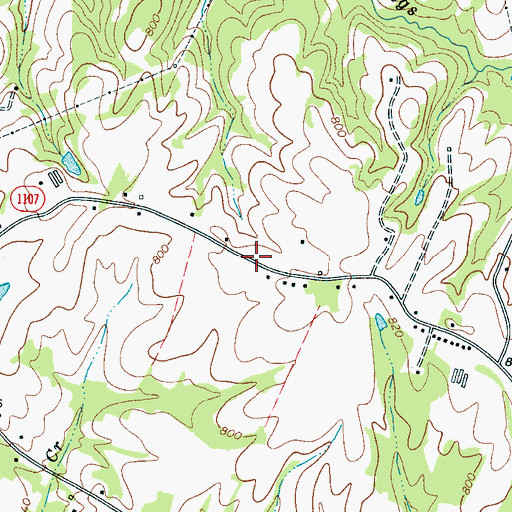 Topographic Map of Davis Gin (historical), NC