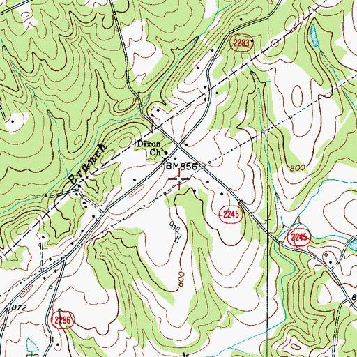 Topographic Map of Dixson School (historical), NC