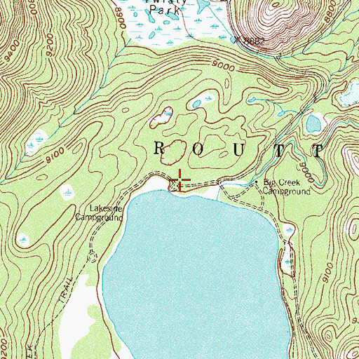 Topographic Map of Big Creek Lakes Campground, CO