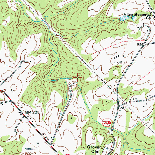 Topographic Map of Harry Mill (historical), NC