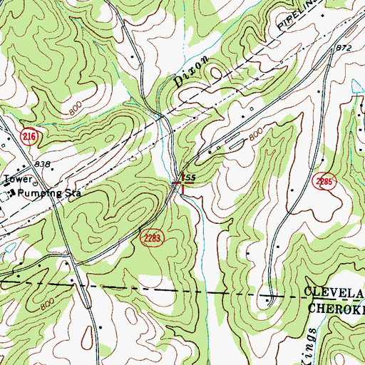 Topographic Map of Peterson School (historical), NC