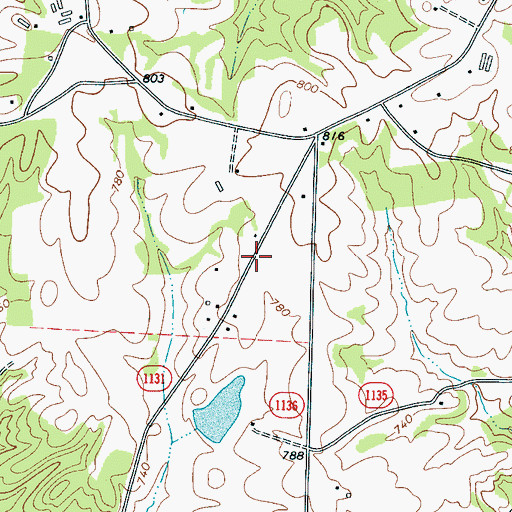 Topographic Map of Thomason Store (historical), NC