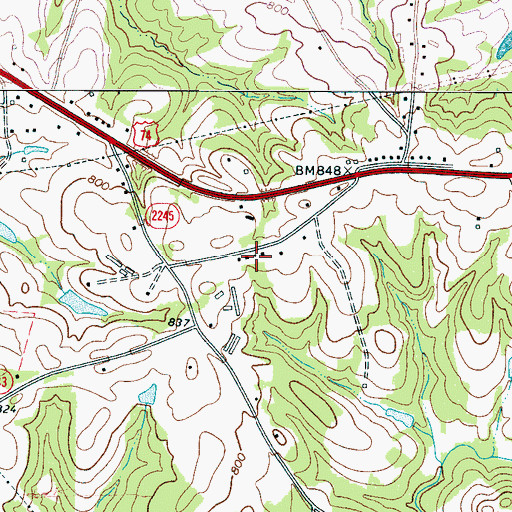 Topographic Map of Ware School (historical), NC