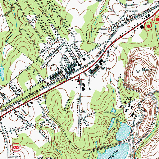 Topographic Map of Macedonia Church, NC