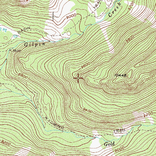 Topographic Map of Slavonia, CO