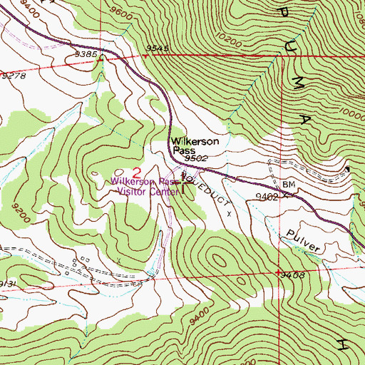 Topographic Map of Wilkerson Pass Visitor Center, CO