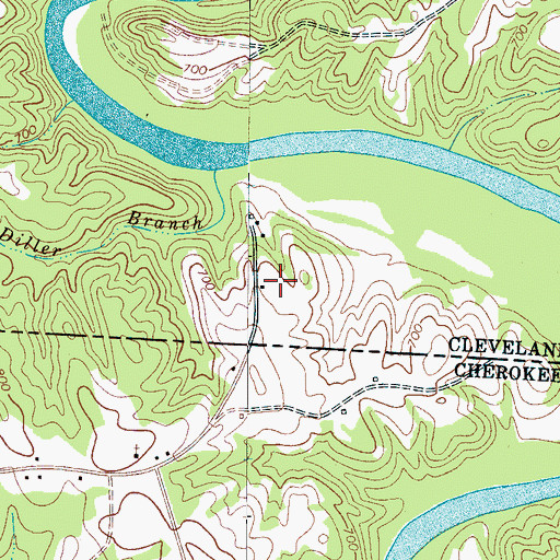 Topographic Map of Ellis Cemetery, NC