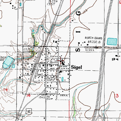 Topographic Map of Saint Michael Catholic Church, IL