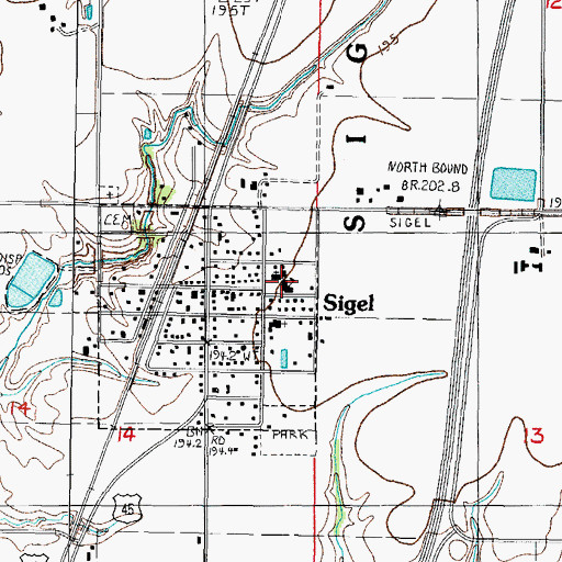 Topographic Map of Saint Michael Catholic School, IL