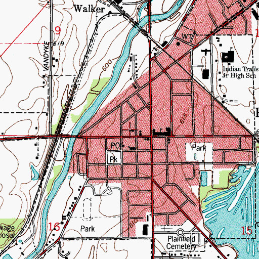 Topographic Map of Cornerstone Community Church of God, IL