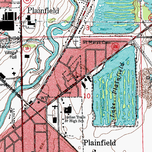 Topographic Map of North Star Christian Church, IL