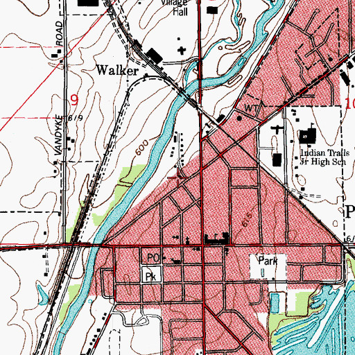 Topographic Map of Peace Lutheran Church, IL
