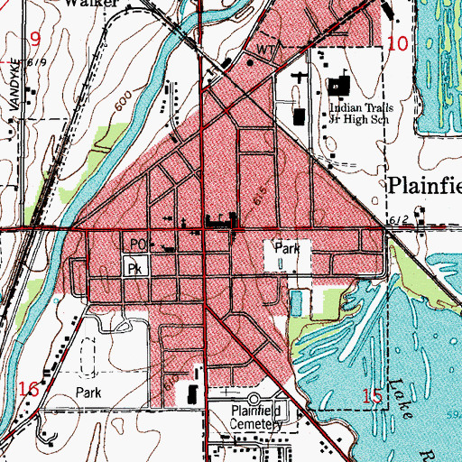 Topographic Map of Sharon United Methodist Church, IL