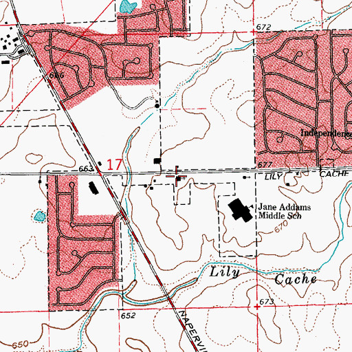 Topographic Map of Divine Shepherd Lutheran Church, IL