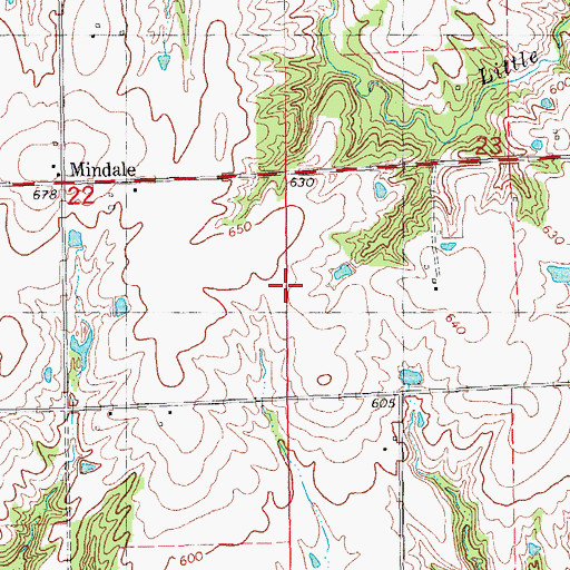 Topographic Map of Pit 4 Cedar Creek Mine, IL