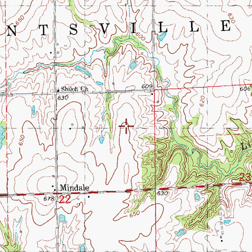 Topographic Map of Pit 8 Cedar Creek Mine, IL