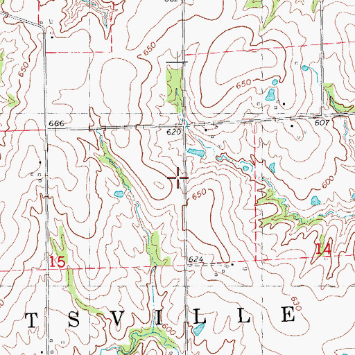 Topographic Map of Pit 17 Cedar Creek Mine, IL
