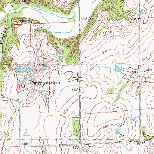 Topographic Map of Pit 18 Cedar Creek Mine, IL